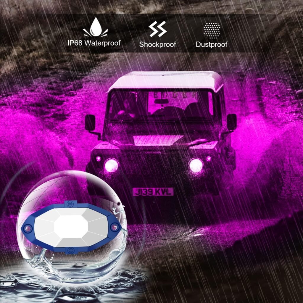 Car Interior Lights Car Lights, AMKI 10 in 1 Smart LED Car Ambient Light with APP Control, RGB Neon Car Lighting Car Accessories with DIY Mode and Music Mode, Acrylic Car LED Strip Lights with DC 12V
